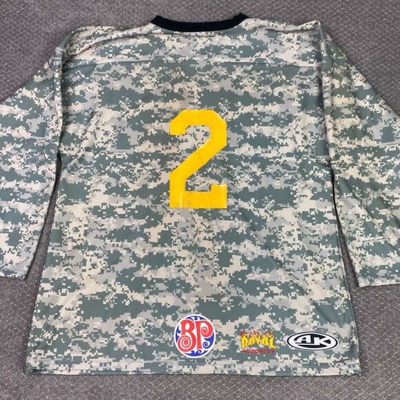 Vintage Joint Task Air Force Afghanistan Air Wing Hockey Jersey Men's XXL Camo - Picture 4 of 10